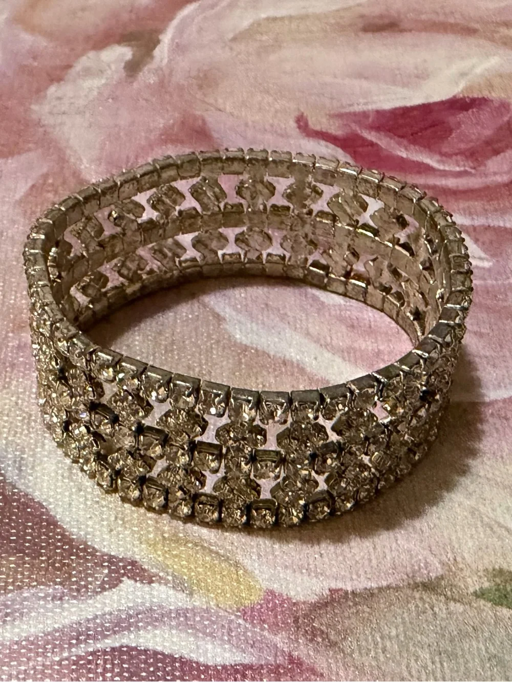 Crystal Pavé Stretch Bracelet - Silver Sparkle